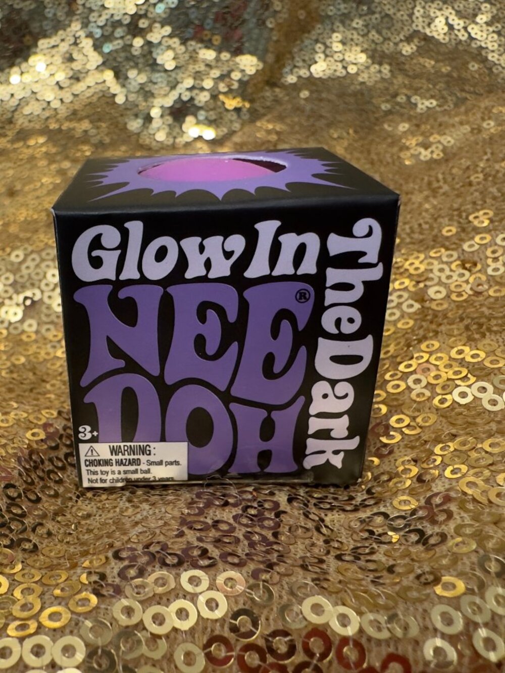 NeeDoh Teenie Single Glow in the dark purple